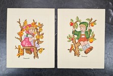 Hummel "The Apple Tree" Cross Stitch Kit 84036. Completed Unframed