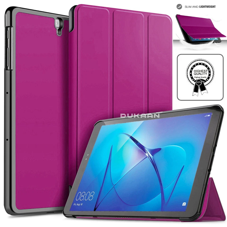 Magnetic Smart Cover Hard Shell Case For Huawei MediaPad M3 Lite 10.1", 8.4", 8" - Image 2 of 3