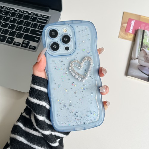 For Samsung S24 S23 A05 A15 A35 Hot Wave Case Pearl Love Flash Foil Phone Cover - Zdjęcie 11 z 17