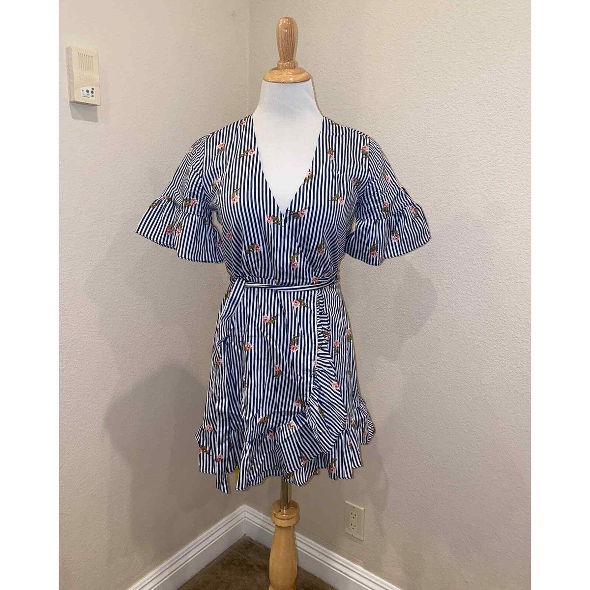 mini dress tie front Ruched Bust Tie Front Backless Mini Dress, Pink / XS