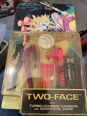 NEW Vintage 1995 Kenner Batman Forever - Two-Face With Good/Evil Coin