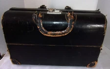 Antique Doctors Medical Travel Bag w/ Compartments