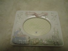 Russ Ceramic Girl Baby  s Baptism Photo Frame Holds 4  X 6  Photo 7  X 8   
