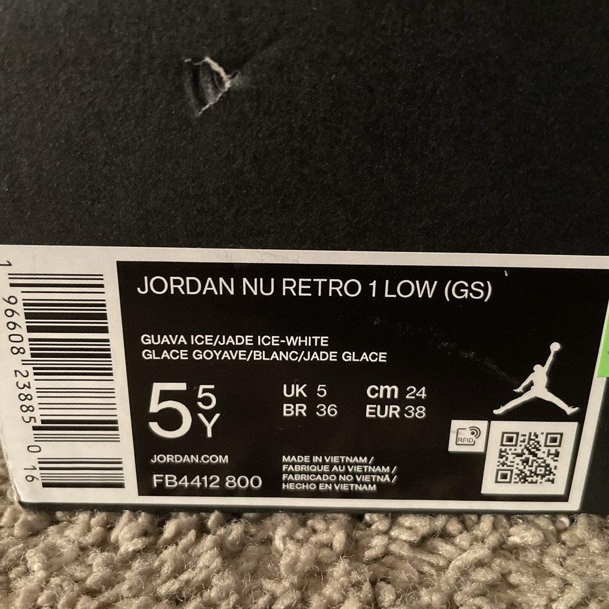 のん Jordan Nu Retro 1 Low Size 5.5Y/7 | eBay
