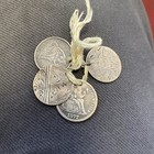 Antique American Seated Dimes Love Tokens (4) Charms Great Gift