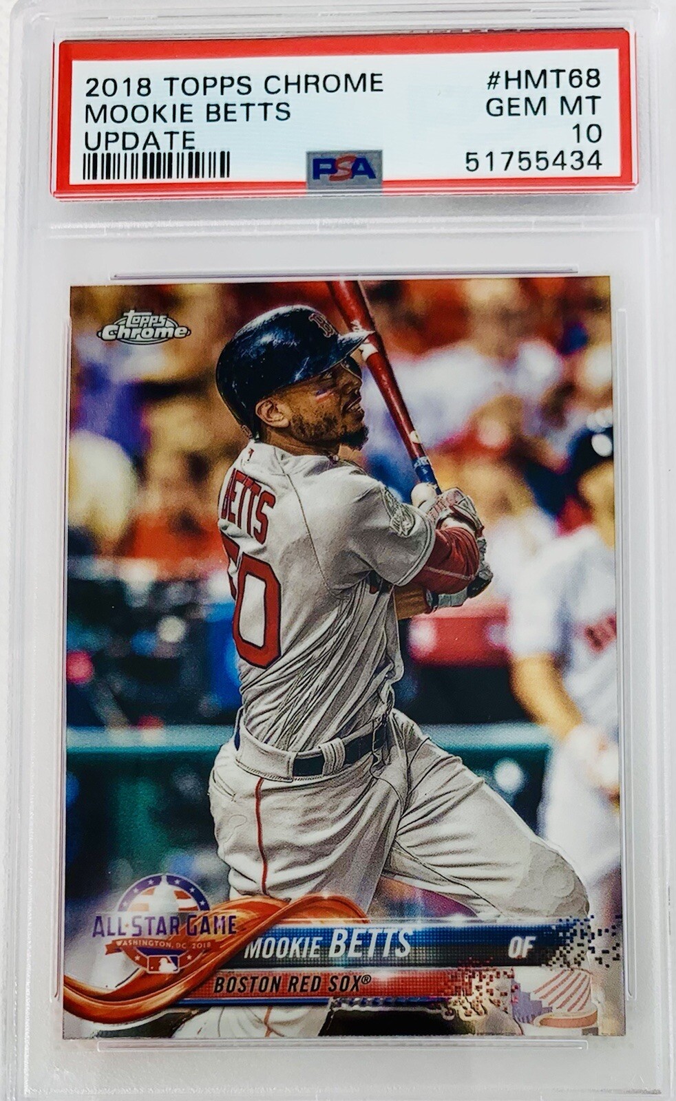 2018 Topps Chrome Update Mookie Betts #HMT68 “All Star Game” PSA 10 💎 Beauty!