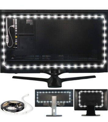 Luminoodle TV Hintergrundbeleuchtung Bias Beleuchtung Farbe LED Streifen Lichter-groß 3m 6500k 