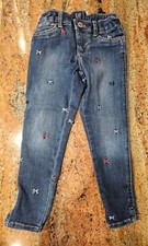 GAP Girls  Embroidered Bow Jeggings with Stretch Size 5