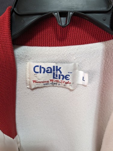 Vtg 90s Chalk Line Jacket Adult Large Chicago Bulls Michael Jordan NBA USA AOP - Picture 5 of 12