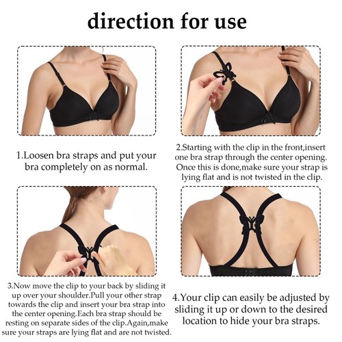 24PCS Adjustable Anti-Slip Bra Strap Clips for Back Bra Strap Holders Elastic... - Picture 5 of 6