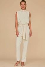 The Noli Shop Charli Jumpsuit in Pearl Large