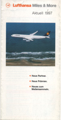 # MILES & MORE / LUFTHANSA - Broschüre - Aktuell 1997 - guter Zustand !!!!!!!!!!