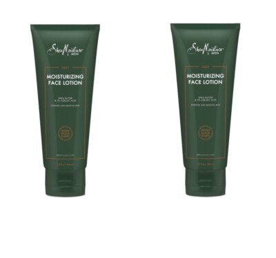SHEA MOISTURE TWIN PACK! Daily Moisturizing Face Lotion-Prevents Razor Bumps-NEW