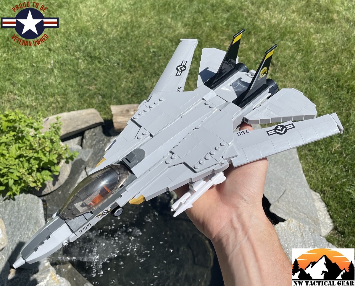 Custom Ninjago Fighter Jet F-14 Tomcat Fighter Jet Building Blocks