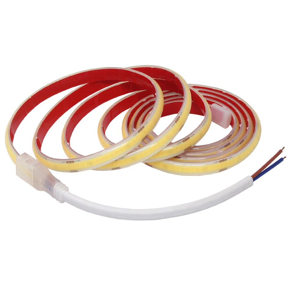 24 V COB LED Streifen IP68 Wasserdicht Band Licht Haus Zum Selbermachen Innen Außen Garten Boot - Bild 2 von 4