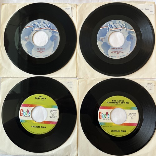 ROCKABILLY 45's - CHARLIE RICH - Phillips and Groove Records VERY NICE Original