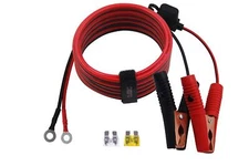 8FT/2.44m 14 AWG Extension Cord Eyelet Terminal with Battery Clamp 12V/ 24V B...