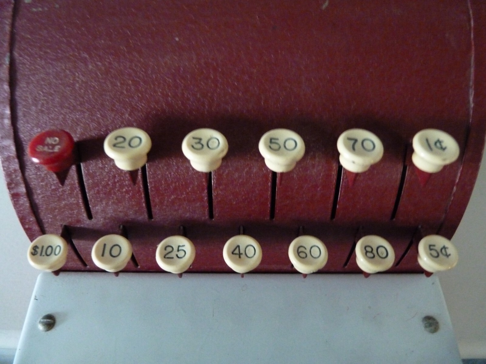 как выглядит Vintage TOM THUMB Red Metal Toy Cash Register Cinderella Mfg Co. фото