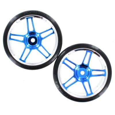 Redcat Racing 07003b Anodized Blue Drift Wheels and Tires 07003B