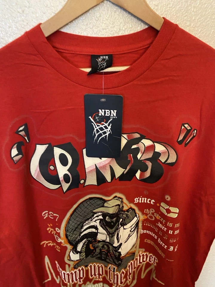 NBN Gear Hip Hop Equipments Shirt Pump Up The Power DJ Street Graffiti Sz L NEW  - Image 2 of 4