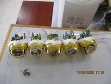 VINTAGE JOHN DEERE THOMAS KINKADE DEER CREEK CHRITMAS BELLS (5) 2006
