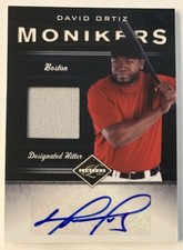 David ORTIZ🔥2011 Panini Limited Monikers Jersey Relic AUTO #11 4/10 Red Sox HOF