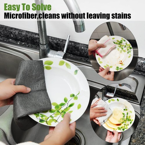 Thickened Magic Cleaning Clothreusable Microfiber Cleaning Cloth.lint Free Cloth - Picture 2 of 6