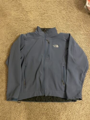 The North Face Men's Full Zip Soft Shell Jacket - Size M - Blue -TNF ...