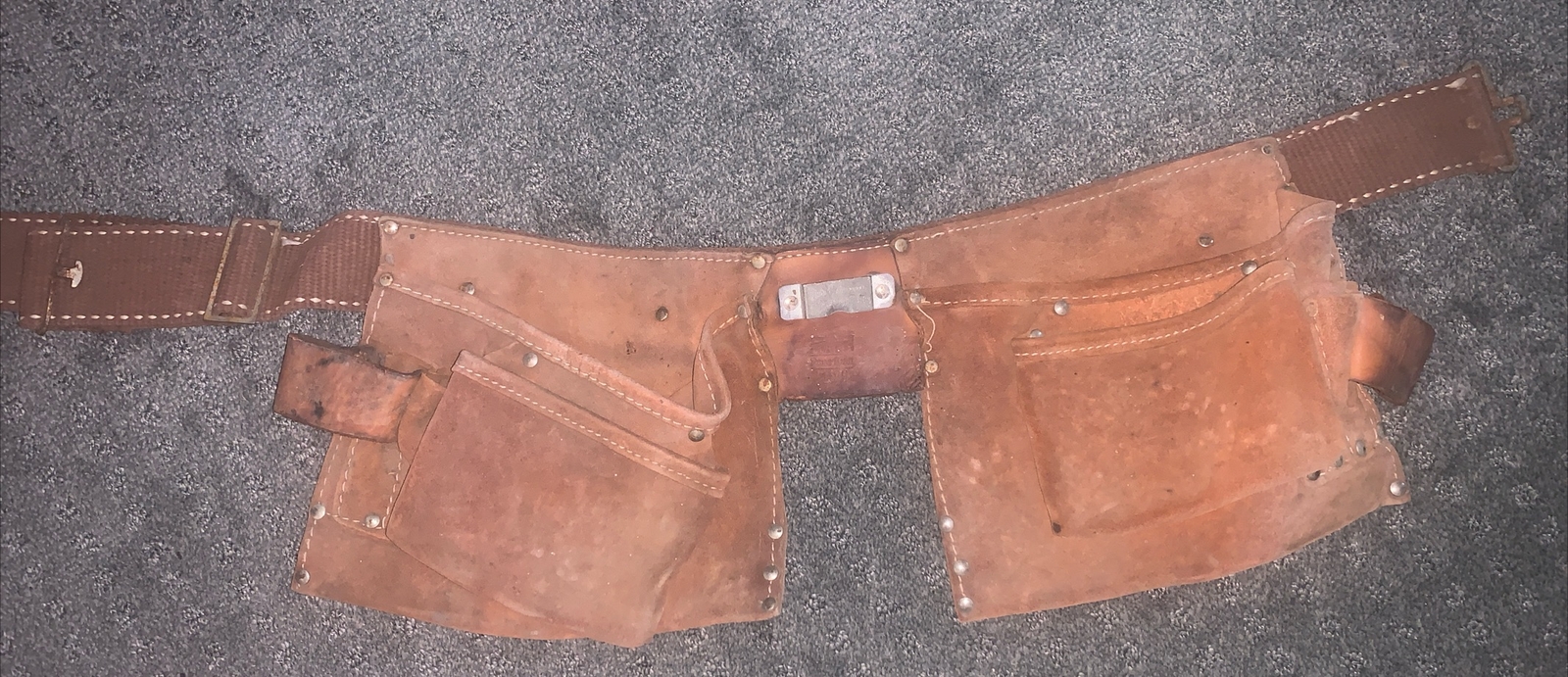 Genuine Suede Leather Action Leather Craft Tool Belt 4199 Hammer Holder Used