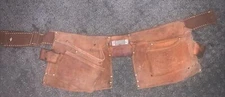 Genuine Suede Leather Action Leather Craft Tool Belt 4199 Hammer Holder Used