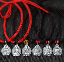 Sterling Silver Buddha Amulet Prayer Dangle DIY Charm Pendant A2150