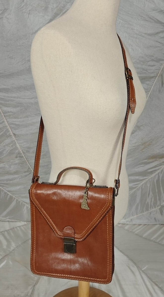 Vintage Ca-Gi Italia Pelletterie Leather Messenger Bag Purse