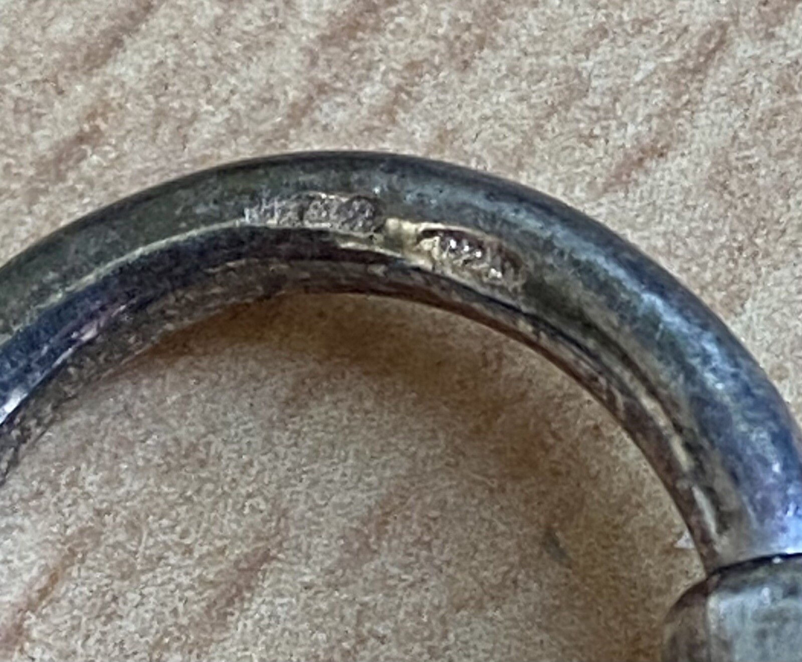 Vntage 925 Solid Silver Keychain with Vermeil Sil… - image 8