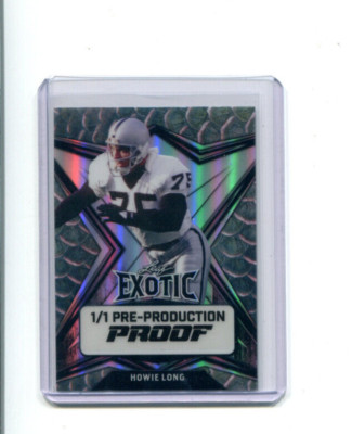 2022 Leaf Exotic Football Crocodile Prismatic Proof Howie Long 1/1
