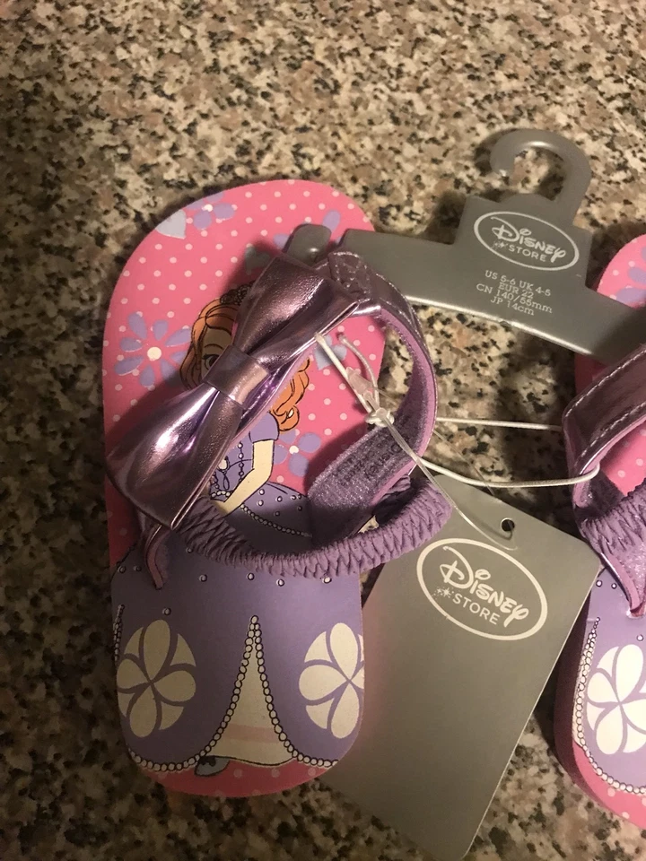 Nuevo Disney Store Sofía Las Primeras Sandalias Zapatos Niñas Chanclas Talla 5/6 Foto 4 de 4