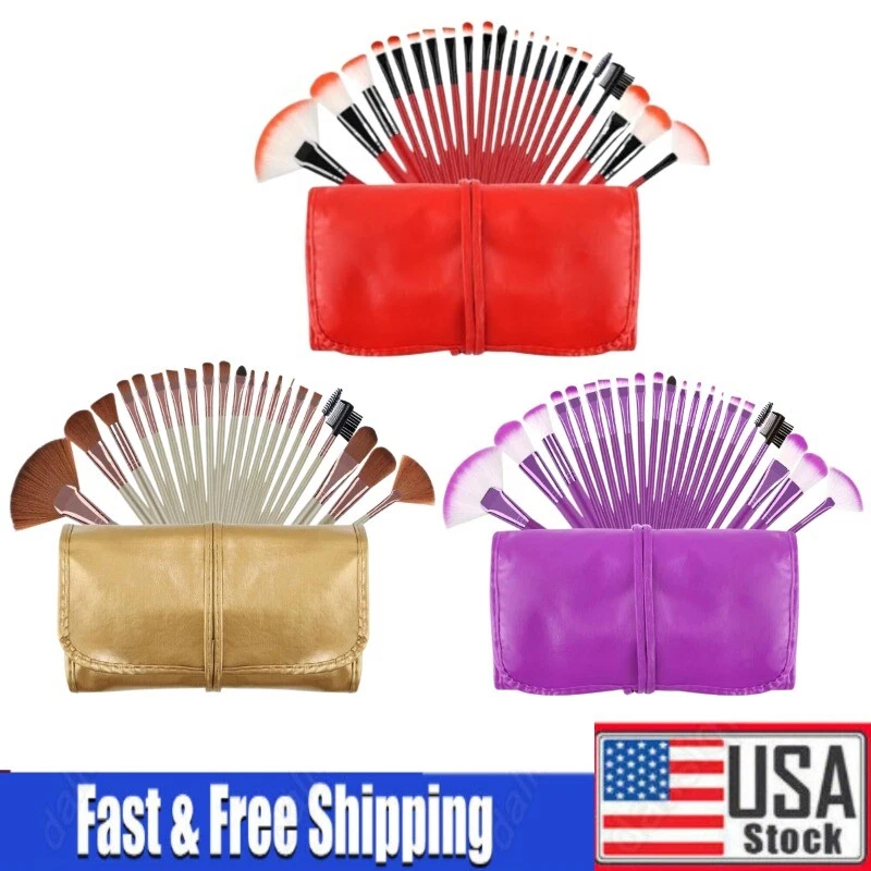 Juego de 22 brochas de maquillaje base en polvo sombra de ojos delineador de ojos cepillo de labios NUEVO Foto 2 de 4