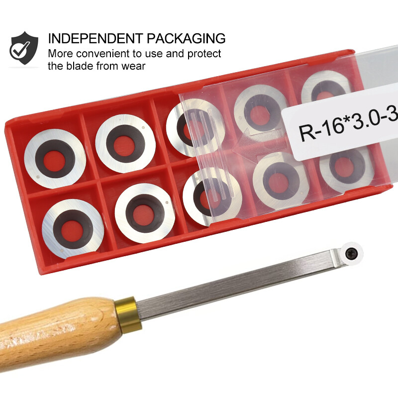 Carbide Inserts 16mm Round For Woodturning | 10-Pack R16×3mm Indexable Cutters For Woodworking Lathe Tools | Ci0 Compatible Ci0 Finisher Hollower Tools