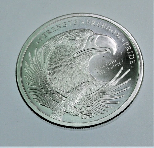 Double Eagle Flag of Strength Freedom Pride 1 oz .999 silver bullion GSM