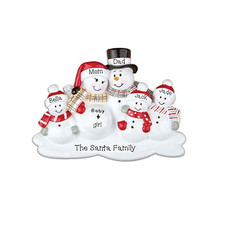 Pregnant Expecting Baby with Family Christmas Ornament/Family of 2, 3, 4, 5