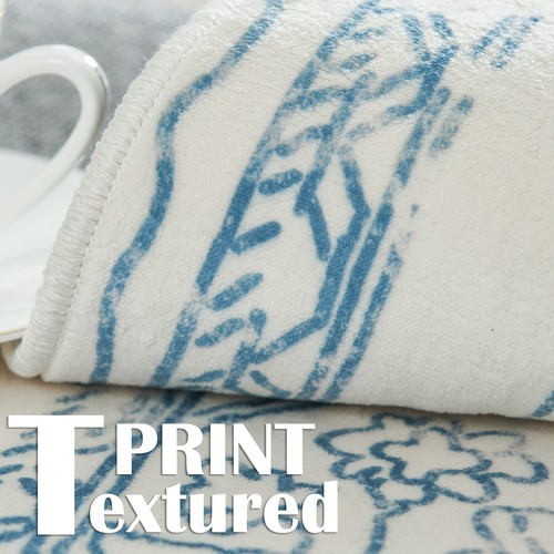 Washable Boho Bedroom Rug Indoor Floral Print Carpet Distressed Thin Rug - Picture 28 of 39