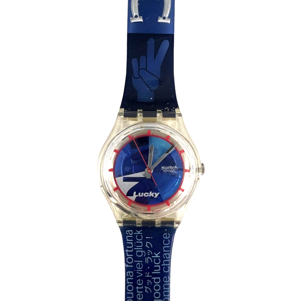 SWATCH - SWISS MADE - LUCKY - WATER RESISTANT - BLUE - Ø34MM 