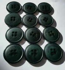 24 Vtg-Plastic Mossy Green Translucent Swirl/Horn Effect Buttons 20MM ☆NOS 13/16