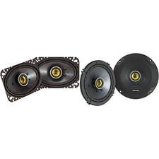 KICKER Speaker Package of 2 Items: CS Series Two 6.5" Coaxial Speakers 4-Ohm ...