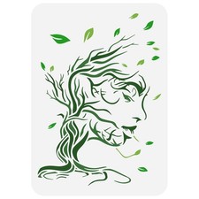 FINGERINSPIRE Tree Woman Painting 8.27 inches x 11.69 inches,