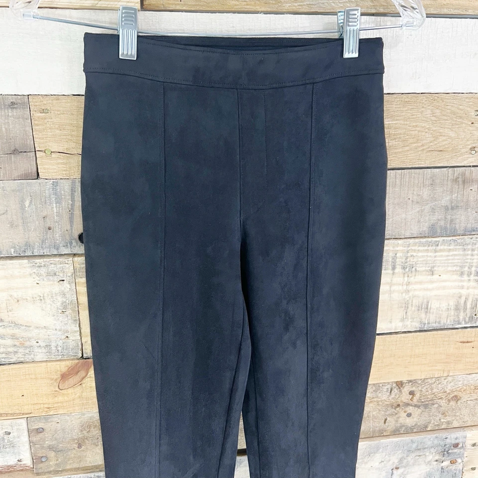 Pantalones acampanados de gamuza sintética G1N Spanx en gamuza negra talla XS Foto 3 de 4