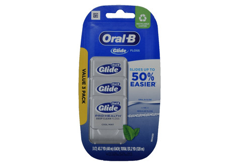 *Private Listing*Oral B Glide Pro Health Deep Clean Floss Cool Mint Original 3pk