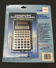 NOS - Vintage Sealed CASIO Model FX-115 Scientific Solar Calculator W/ Manual