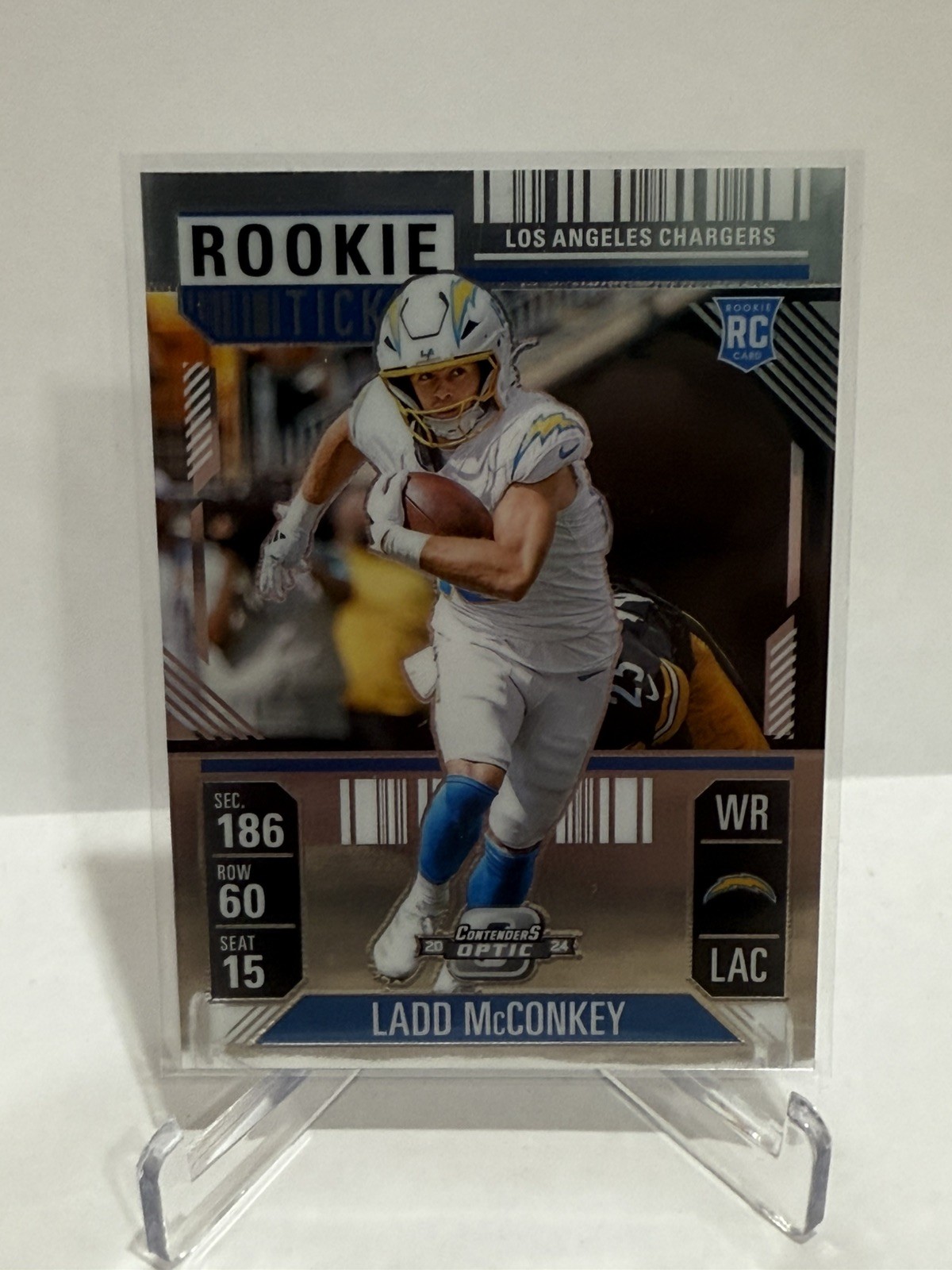 2024 Panini Contenders Optic - Rookie Ticket Ladd McConkey #82 (RC) - Chargers