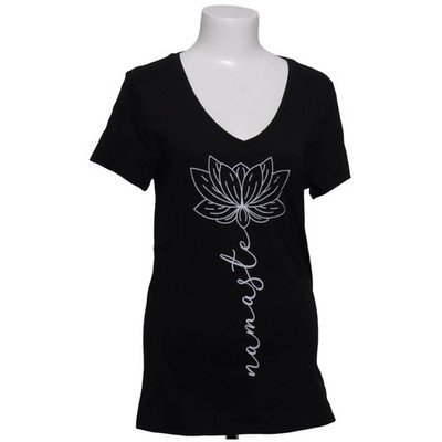 T-shirt, Größe: XL, Schwarz, Bio-Baumwolle, Print, Damen #kBw