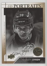 2017-18 Upper Deck Portraits Rookies Gold 34/99 Valentin Zykov #P-99 2d8
